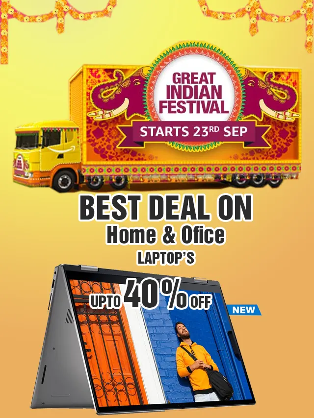 Work From Home and office laptops deal on amazon great indian festival sale
