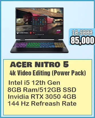 acer nitro 5 best 4k video editing laptop powerful